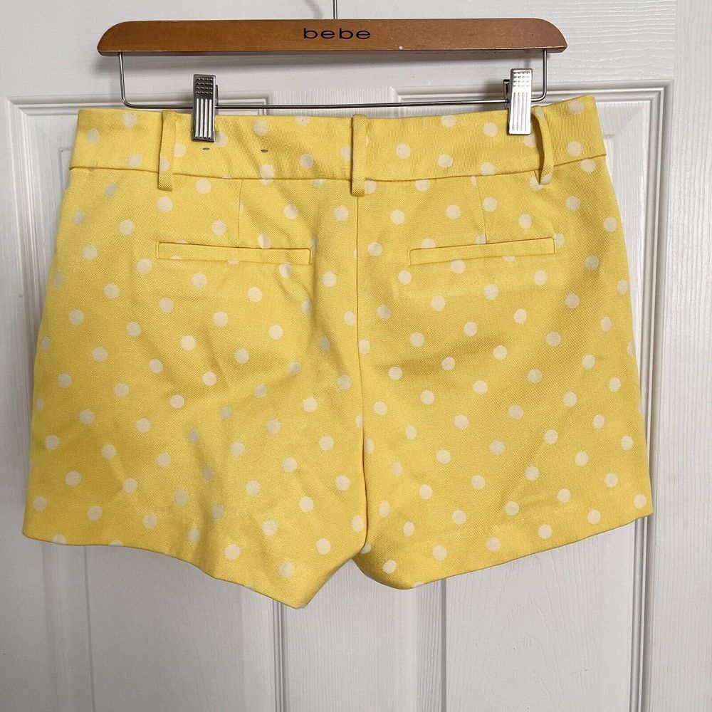 Ann Taylor Shorts Yellow White Polka Dot Womens 8 - Picture 3 of 5